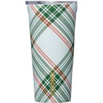 Tumbler 16oz Peppermint Plaid