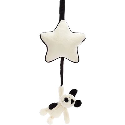 Bashful Black & Cream Puppy Musical Pull