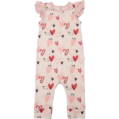 Romper Pink Pup 3-6m