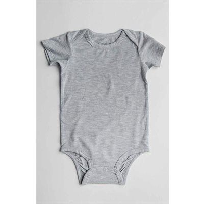 Short Sleeve Bodysuit Theather Grey 3-6m