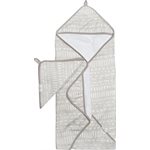 Ensemble Serviette A Capuchon Mudcloth Gris