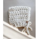 Bonnet De Laine Blanc-Coton 0-6 Mois