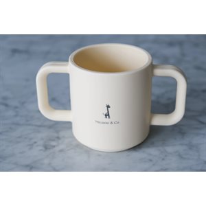 Tasse Silicone Poignee Blanc Creme