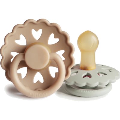 Frigg Daisy Natural Rubber Baby Pacifier (Blush / Cream 6-18 M