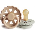 Frigg Daisy Natural Rubber Baby Pacifier (Blush / Cream 6-18 M