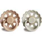 Frigg Daisy Natural Rubber Baby Pacifier (Blush / Cream 6-18 M