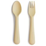 Dinnerware Fork And Spoon Set (Pale Daffodil)