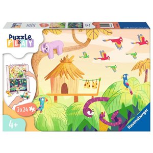 Casse-Tete Puzzle&Play Jungle 2x24 Mcx