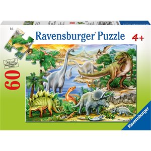 Puzzle 60 Pieces La Vie Prehistorique