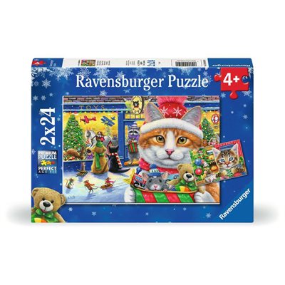 Casse-Tete 24 Pieces, Chats De Noel