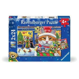 Casse-Tete 24 Pieces, Chats De Noel